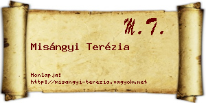 Misángyi Terézia névjegykártya