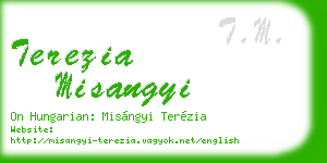 terezia misangyi business card